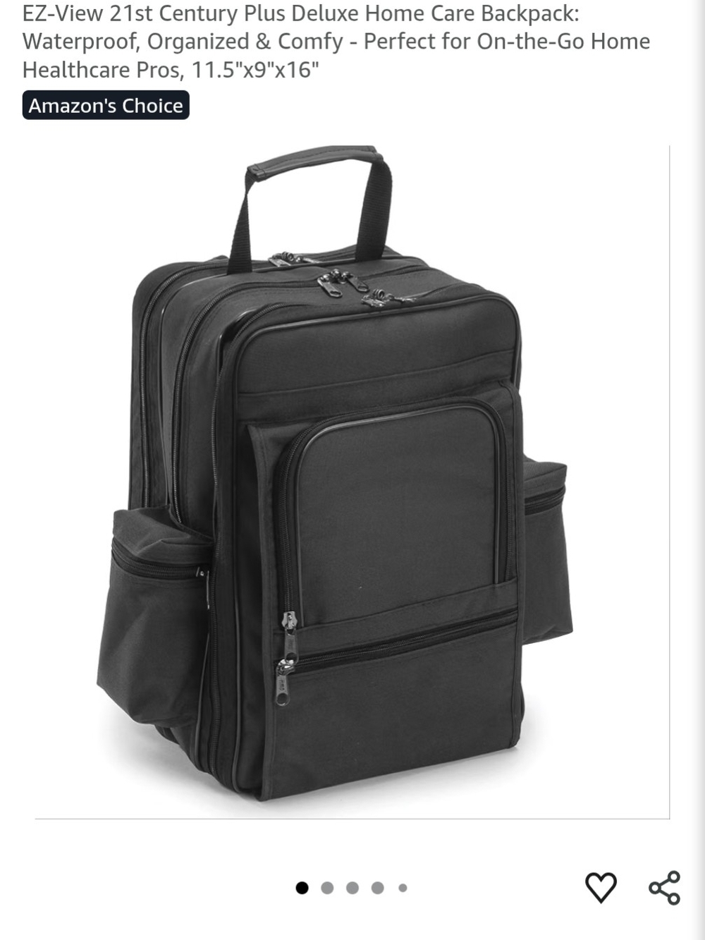 Hopkins Easyview 21st Century Plus Deluxe Home Care Backpack, 11.5"X9"X16"